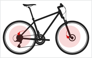 Location of Brakes on a bike